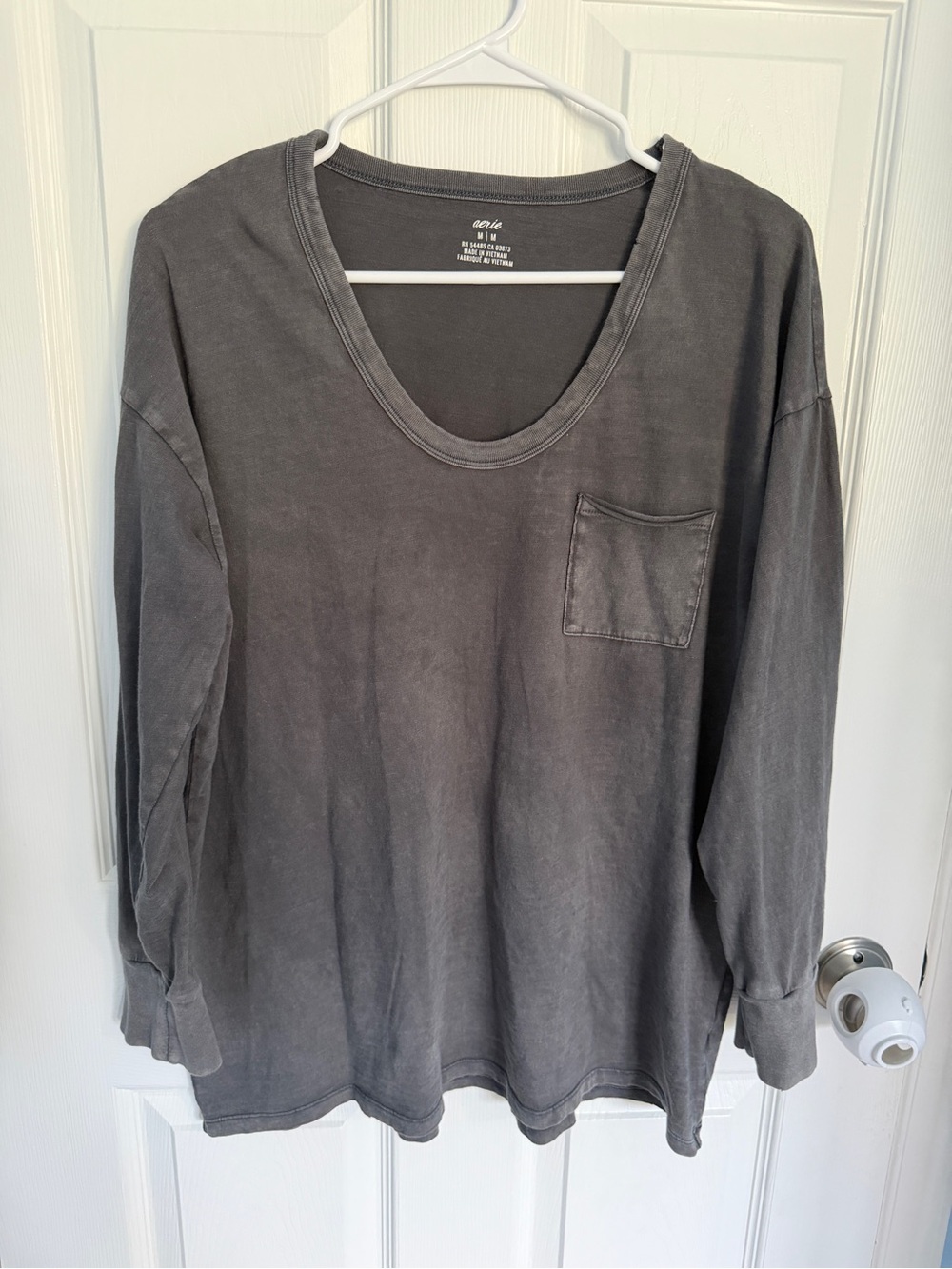 Aerie Scoopneck Pocket Tee Long Sleeve